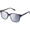 DADA-PRO Polarizzati-Occhiali da sole-uomo-donna-UV400-protezione-rettangolare-retrò-nero-sole-unisex-classico-ultraleggero-sfumature-per-ciclismo-guida-pesca, Montatura nera/lente argento