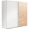 Composad | Armadio della Linea SYSTEMA, Armadio a 2 Ante Scorrevoli, Camera da Letto, Dimensioni (LxAxP) 250x223x67 cm, Colore Rovere Oak Miele e Bianco Top Matt, Made in Italy