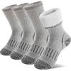 MOSEY KOSY 4 Paia Bambini Lana Merino Calze Escursionismo Ragazzi Ragazze Toddlers Termiche Invernali Calde Stivali Spessi Imbottiti Snowboard Calzini(Grigio,29-34)