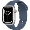 ELETTRONEO C1B Cinturino per Apple Watch Ultra 3 2 49mm, Serie 11 10 46mm, 9 8 7 45mm 41mm, SE 6 5 4 44mm 40mm, 3 2 1 42mm 38mm Donna Uomo Band Bracciale Sport Silicone, Blu Abisso