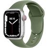 ELETTRONEO C1B Cinturino per Apple Watch Ultra 3 2 49mm, Serie 11 10 46mm, 9 8 7 45mm 41mm, SE 6 5 4 44mm 40mm, 3 2 1 42mm 38mm Donna Uomo Band Bracciale Sport Silicone, Verde Oliva