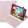 leleyo Custodia per tastiera Xiaomi Redmi Pad 2/SE 11 con tastiera magnetica rimovibile QWERTY per Redmi Pad 2, rosa