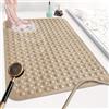 Mofonky Tappetino Doccia Antiscivolo Rettangolare: 60 x 90 cm Large TPE Antimuffa Tappeto Doccia Antiscivolo con Ventose e Fori di Scarico - Lavabile in Lavatrice