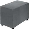 QUARKZMAN Copri Pouf Elasticizzato Copripoggiapiedi Rettangolare per Poggiapiedi Lavabile Soggiorno Camera da Letto Adatto a Lunghezza 50-76cm / 20-30, Piccolo, Grigio Scuro