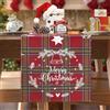 BonBotimen Runner da Tavola Natalizio 40 x 140 cm Tartan Runner Tavola Rossa Moderno Runner Plaid di Natale in Lino Decorazioni Natalizie Runner da Tavolo per Feste Invernali Vacanze, Soggiorno
