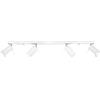 SOLLUX lighting Ring 4L Lampada da soffitto | Design moderno e minimalista, regolabile braccio e direzione della luce | Lampadina GU10 sostituibile, 4 x 40 W | Acciaio, bianco, 80 x 6 x 16 cm