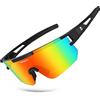 BOLLFO Occhiali da sole sportivi polarizzati, protezione UV400 Occhiali da esterno per uomini donne giovani Baseball Ciclismo Corsa Guida Golf