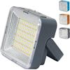 LZTET Faro LED Ricaricabile,2400mah Portatile USB Faretto A Batteria con Pannello Solare,3 modalità,Lampada da Lavoro Ideale per Campeggio,Riparazione,Pesca(Color:Gray)