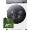 HAIER HW130-B14367U-IT LAVATRICE, Caricamento frontale, 13 kg, 14 programmi, Profondità 67 cm, Giri 1400 rpm, Argento/Bianco, livello rumorosità centrifuga 70 dB(A), Classe A, Abbonamento DAZN Full 6 mesi incluso