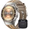 HUAWEI WATCH GT 6 Pro Marrone + FreeBuds SE 3 Nero, Smartwatch, Display AMOLED da 1,47 pollici, Fino a 21 giorni, Ciclismo di Livello Pro, Oltre 100 Modalità Sportive, iOS e Android, Analisi ECG, NFC
