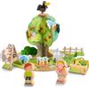 HABA Puzzle 3D Spielwelt - Gioco da Tavolo per Bambini dai 3 Anni in su, stimola la creatività e Le capacità motorie - con Corvo Theo & Amici - 1307178001