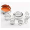 thermohauser 8300024457 - Set di 11 stampini in acciaio INOX con bordo ondulato, 2,0-8,5 cm, confezionati in scatola di latta