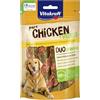 Vitakraft Chicken Veggie, bastoncini di spinaci e pollo, snack per l'addestramento del cane, come premio (1x 80g)