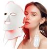 IeBilif Maschera a led per il viso, silicone morbido per il e il collo, terapia della luce della maschera a led per il viso, terapia della luce rossa