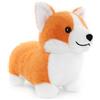 WEIGEDU Peluche Corgi simpatico animale di peluche da 30.5cm, morbido cuscino kawaii a forma di cane cucciolo di Welsh Corgi realistico regalo per bambini e amanti dei cani arancione e bianco