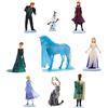 Disney Store set deluxe ufficiale di Frozen 2, 9 pezzi, Anna ed Elsa con vestiti da viaggio, Anna in versione Regina, Elsa Regina delle Nevi, Mathias, Nokk, Sven, Olaf e Kristoff, dai 3 anni in su