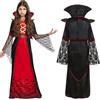 SRJEQC 3-12 Anni Costume Vampira Bambina, Costume di Halloween Bambin a, Vestito Vampiro Bambina, Gotico Victorian vestiti halloween bambina per Halloween Carnevale Cosplay/L(8-10 Anni)