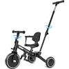 KORIMEFA Bicicletta per bambini, Triciclo a 3 ruote per bambini da 1-3 anni,maniglia di spinta, pedale rimovibile,schienale,maniglia di guida per i genitori,Natale per il primo compleanno (Nero)