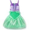 Disney Store Official, Costume Bimbi Ariel, La Sirenetta, Abito Viola e Verde da Principessa per Feste, Giochi di Ruolo e Halloween, 7-8 Anni