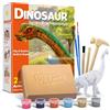EGGBOX Kit di scavo di scheletro di dinosauro per bambini, set 2 in 1 di scavo e pittura di Brachiosaurus, giocattolo di dinosauro per bambini, esperimenti di paleontologia e fossili