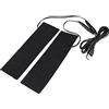 Haosie 1 paio di solette riscaldanti USB nere, 2 A, 5 V, 35 ℃ -50 ℃, solette riscaldate da 2 x 6 cm, adatte per riscaldare e mantenere il caldo in solette e pantofole