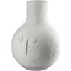 Casablanca modernes Design Casablanca Belém - Vaso per fiori in cotone - crema - strutturato - motivo viso - pancia - altezza 31 cm x diametro 25 cm - impermeabile