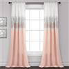 Lush Decor Night Sky - Tenda per finestra pannello singolo, 106 x 213 cm (l x L), con paillettes, design scintillante e a blocchi di colore, lunga, per camera da letto e soggiorno, bianco/rosa cipria