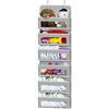 Simple Houseware Organizer Tascabile con 6 finestre Trasparenti per Montaggio su Porta/Parete, Grigio