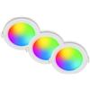 BRILONER - Set di 3 faretti LED da incasso 230V con telecomando, dimmerabili, RGB, CCT da caldo a freddo, faretto led incasso, 12x4 cm, bianco