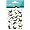 Maildor CY096C - ADESIVI 3D Cooky - 1 foglio 12x8 cm - 47 adesivi - lontre