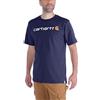 Carhartt Relaxed Fit Heavyweight Short-Sleeve Logo Graphic T-Shirt, T-shirt utility da lavoro Uomo, Blu (Navy), M