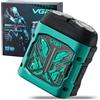 VGR 344 Mini Rasoio Elettrico Portatile da Uomo, Rasoio da Viaggio Uomo con Doppia Testina Girevole Magnetica, Viene Fornito con Borsa Portaoggetti, Impermeabile IPx6, Ricarica USB, Verde