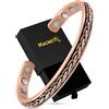 MagnetRX® Braccialetto magnetico in rame - efficace braccialetto in rame puro per uomini e donne - bracciale in rame regolabile per terapia magnetica braccialetto (Copper Woven Inlay)