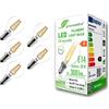 greenandco 5x Lampadina a filamento LED IRC 90+ E14 G45 3W (equivalente 28W) 300lm 2700K (bianco caldo) 360° 230V AC Vetro, forma de globo, nessun sfarfallio, non dimmerabile