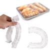 Lyreh 50pz Sacchetto Salvafreschezza Pane, 46x33cm Sacchetti Elastici Trasparenti Alimenti Riutilizzabili a Prova di Perdite Perper Teglia da Forno Lievitazione Dell'Impasto per Pizza