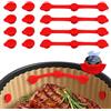 Dengthrive Calamite per Friggitrice ad Aria: 12 Pezzi Fibbia Magnetica Friggitrice ad Aria Silicone Gadget da Cucina Resistente al Calore Compatibile con Rivestimento in Ferro