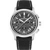 BENYAR Pagani Design Orologio al quarzo da uomo, cronografo giapponese VK63, vetro zaffiro AR, cinturino in pelle, impermeabile 100M PD-1781, Nero , Minimalista