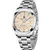 BENYAR Orologio meccanico da uomo Movimento automatico 50M Resistente all'acqua Datario luminoso Facile da leggere Casual Business Orologio da uomo in acciaio inossidabile（Giallo）