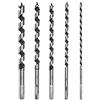 Wohlstand Punta a trivella per trapano, Set di Punte da Trapano Esagonale Set,230mm,Punte di Trapano a Legno in Acciaio Inox a Spirale con Punta di Diametro 6mm / 8mm / 10mm / 12mm / 14mm,5 Pezzi