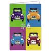 Les Collections Rétro Biglietto per Citroen 2 CV POP-ART AUTO PASSION COLLECTIONS Licenza Ufficiale Auto Argento Lucido - Biglietto aperto bianco 23 x 17 cm - Con busta bianca 12 x 17,5 cm - Compleanno Partenza in pensione