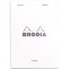 RHODIA 13201C - Bloc-Notes a punto metallico N°13 White - A6 10,5 x 14,8 cm - Quadretti piccoli - 80 fogli staccabili - Carta Clairefontaine Bianca 80g/m² - COPERTINA in carta trattata