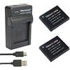 Newmowa NB-11L Batteria (confezione da 2) e Portable USB Caricatore kit per Canon NB-11L e Canon PowerShot A2300 IS, A2400 IS, A2500, A2600, A3400 IS, A3500 IS, A4000 IS