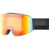 Uvex provoqe FM - maschera da sci per adulti - categoria di filtro 1 - privo di appannamenti - black matt dl/green-clea - one size