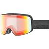 Uvex pyrit V - maschera da sci per adulti - fotocromatico - campo visivo ampliato, privo di appannamenti - black matt dl/rainbow-clear - one size