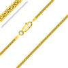 PLANETYS - Catena a maglia Spiga argento 925/1000 placcato oro giallo 18 carati larghezza 2 mm 40-45-50-55-60-65-70 cm, 60 cm, Argento sterling Oro Giallo Argento