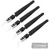 ZHUROUPU 4 pezzi pinzette invertite, pinzette ESD in ceramica di precisione in acciaio inox resistenti al calore con punta e punta curva per saldare, pizzicare le bobine (nero)