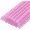QUARKZMAN 20pz Stick Colla a Caldo per Pistola Colla a Caldo 11mm x 100mm/0,43 x 4 Mini Bastoni di Colla a Caldo Adesiva Rosa Glitterato