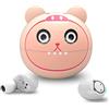 AMAFACE Cuffie Wireless rosa Auricolari Bluetooth 5.0 con Mic 36H Playtime IPX5 impermeabile Display a LED USB-C Cuffie Bluetooth per bambini ragazze