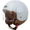 YEMA Helmet Jet Helmet DW-631 Motorino Scooter ECE 3/4 Mezzo Casco da Uomo Donna (Grigio, XL)