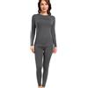 wirarpa Donna Intimo Termico Set Top e Pantaloni Lunghi in Pile Leggero per l'inverno